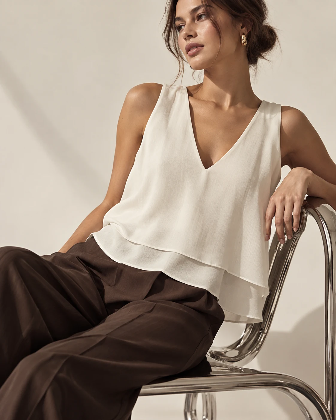 V-Neck Layered Top